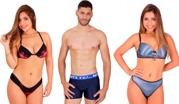 Efeito cintilante na lingerie