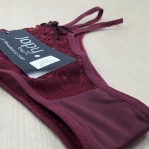 Calcinha Monara em Microfibra e Tule. Vinho Calcinha Monara em Microfibra e Tule. Vinho