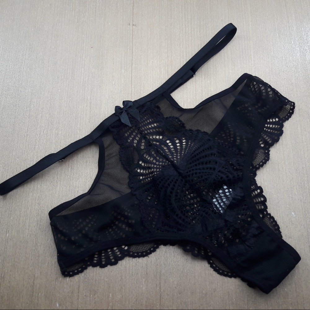 Tanga Hot Pant Travessa Preto