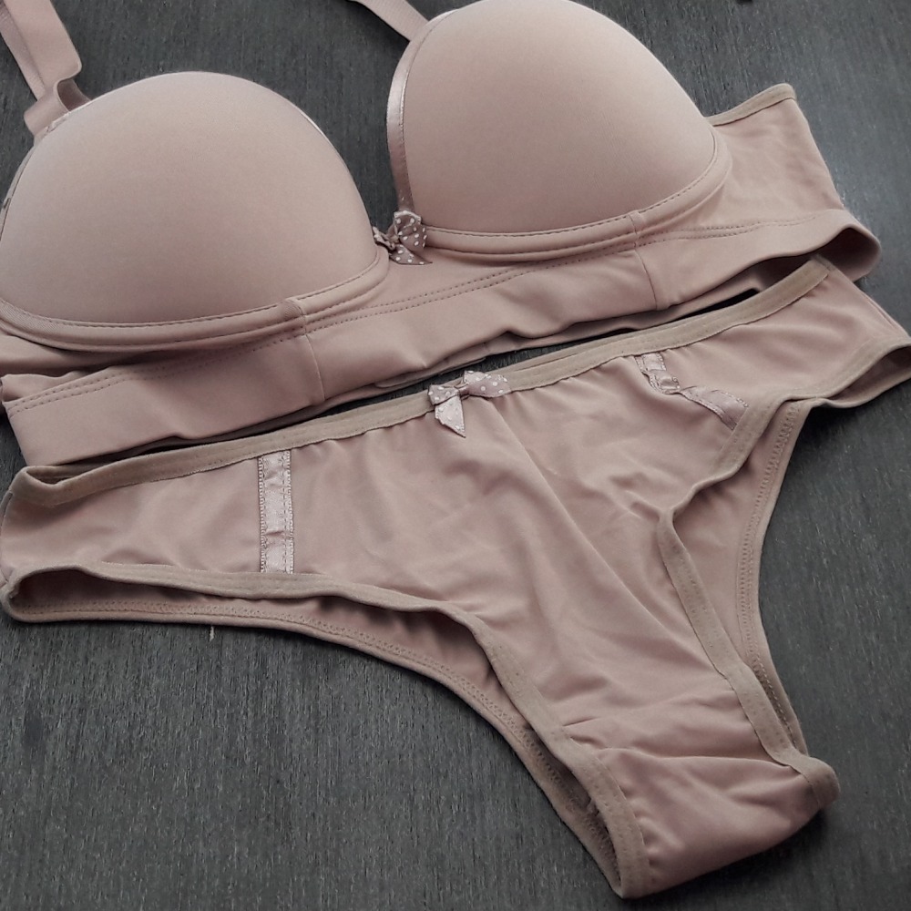 Conjunto Detalhe Fita de Cetim Chocolate