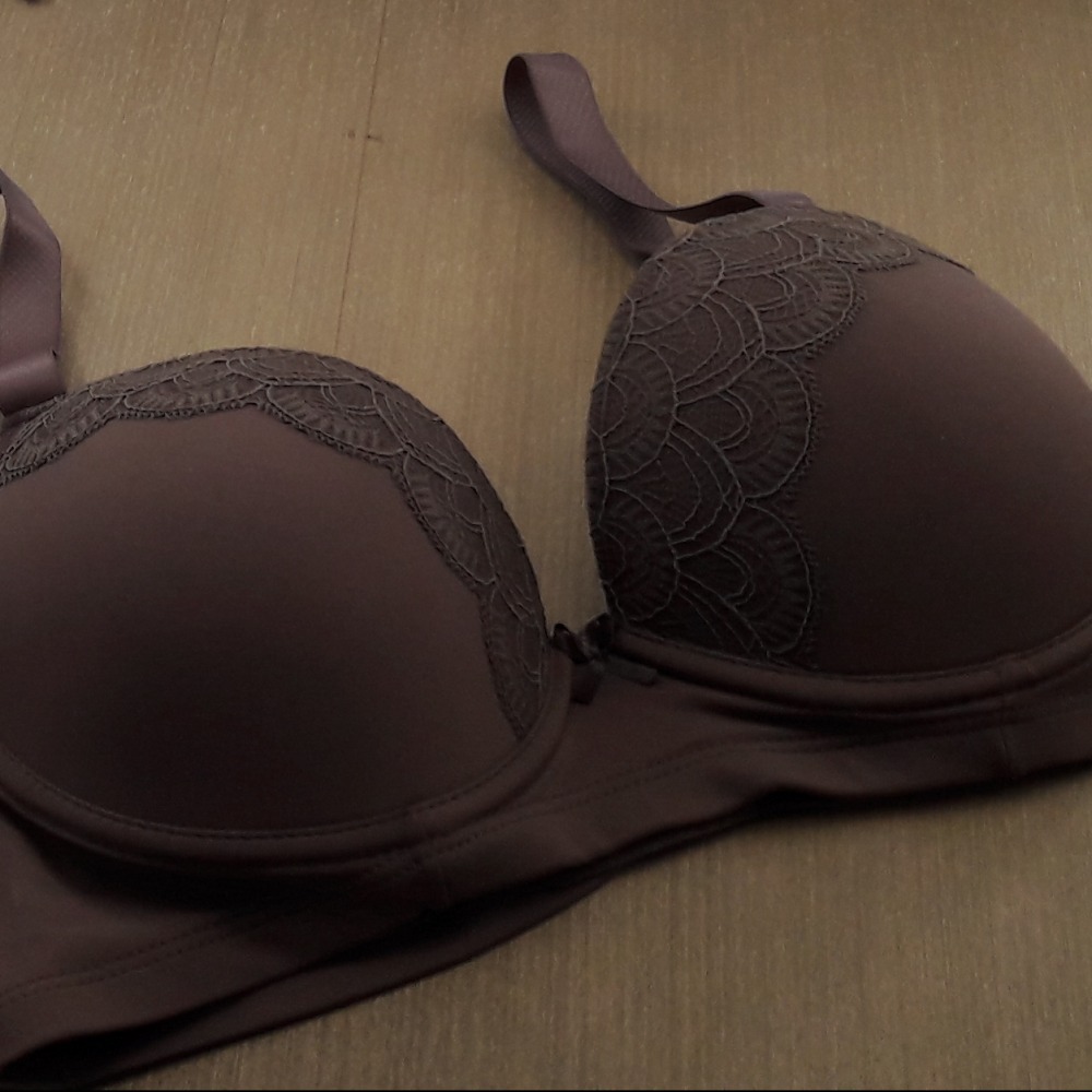 Sutiã Plus Size Microfibra e Renda Castanho Sutiã Plus Size Microfibra e Renda Castanho