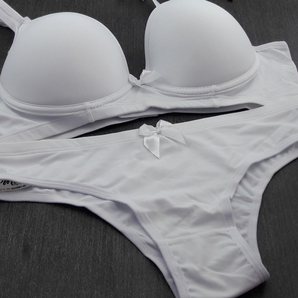 Conjunto Básico Plus Size em Microfibra Branco Conjunto Básico Plus Size em Microfibra Branco