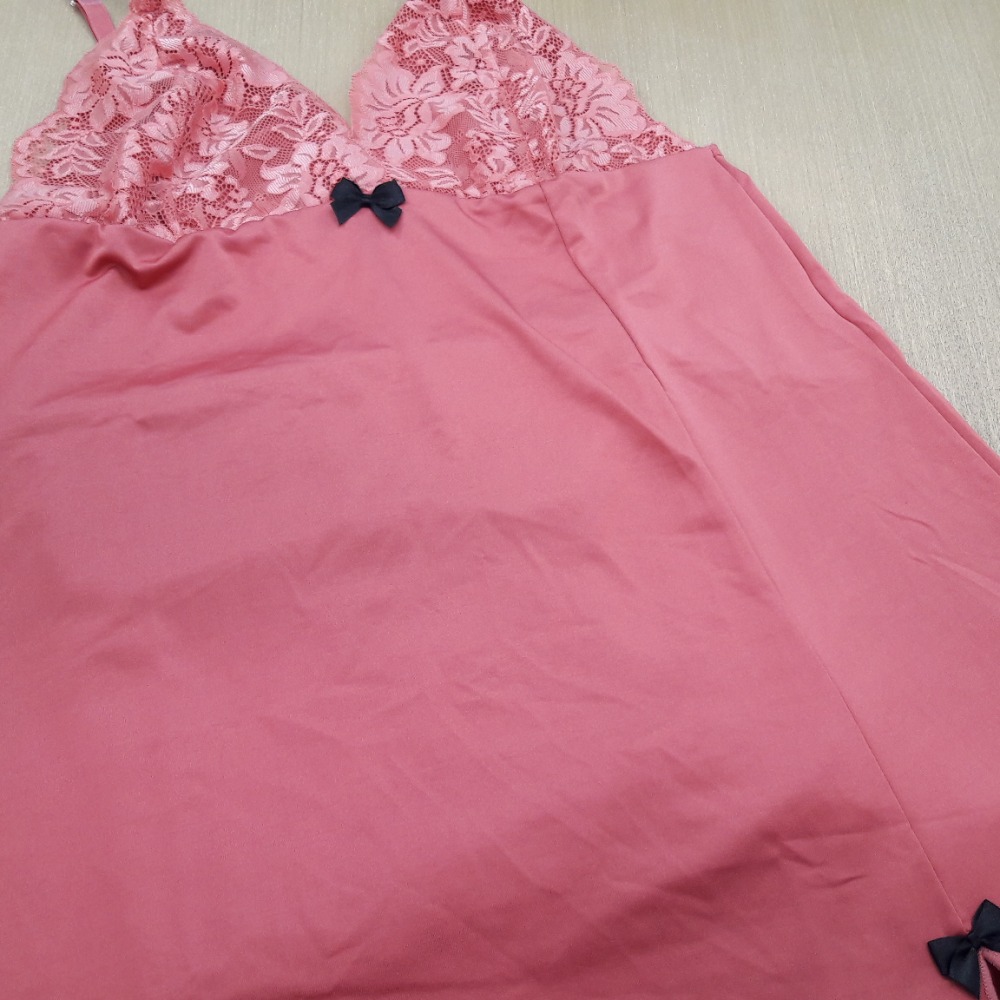 Camisola Micro e Renda  Goiaba