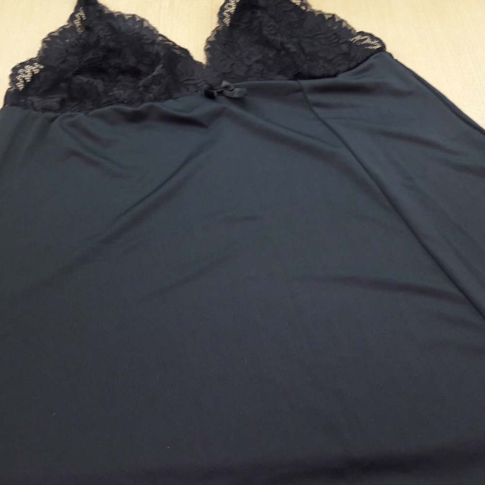 Camisola Micro e Renda  Preto