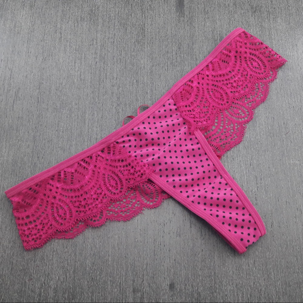 Tanga Renda Cofrinho  Vis Fcsia/Estampas Variadas