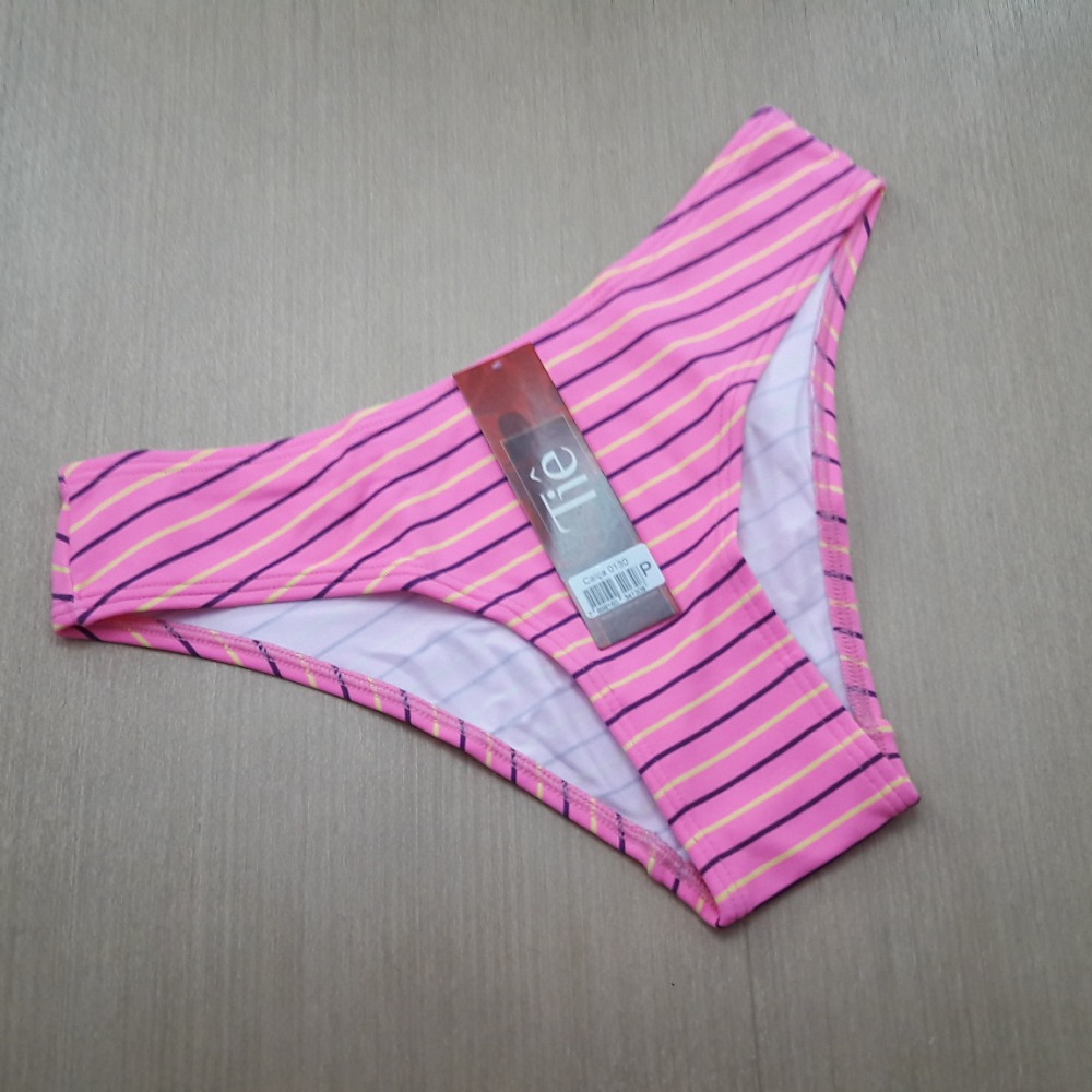 Calcinha Microfibra Estampada Amni Rosa Listrada Calcinha Microfibra Estampada Amni Rosa Listrada