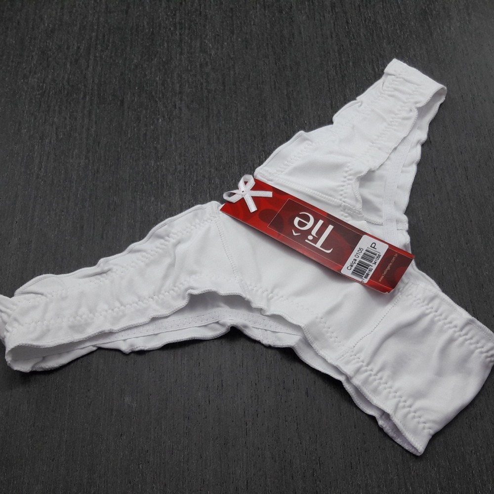 Calcinha Babado Branco