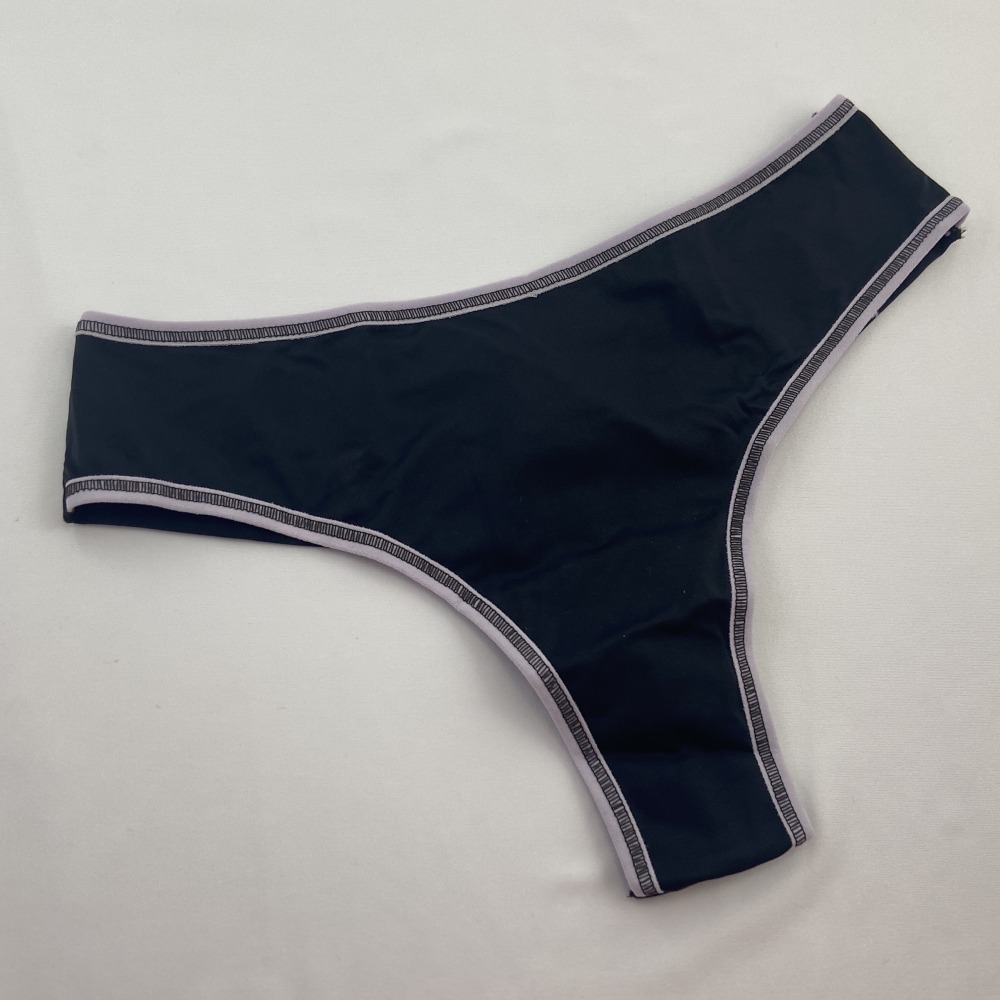 Tanga Fio Duplo Sensual Poliamida Premium Preto Vis Lils 