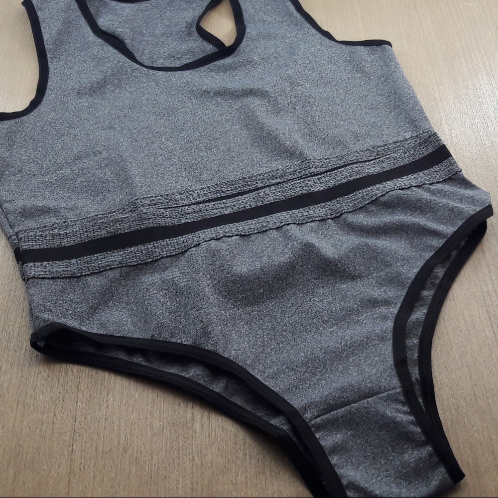 Conjunto Diva Elstico Preto/Mescla