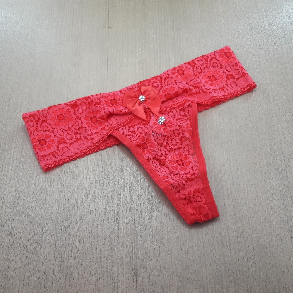 Tanga Cs Renda Vermelho
