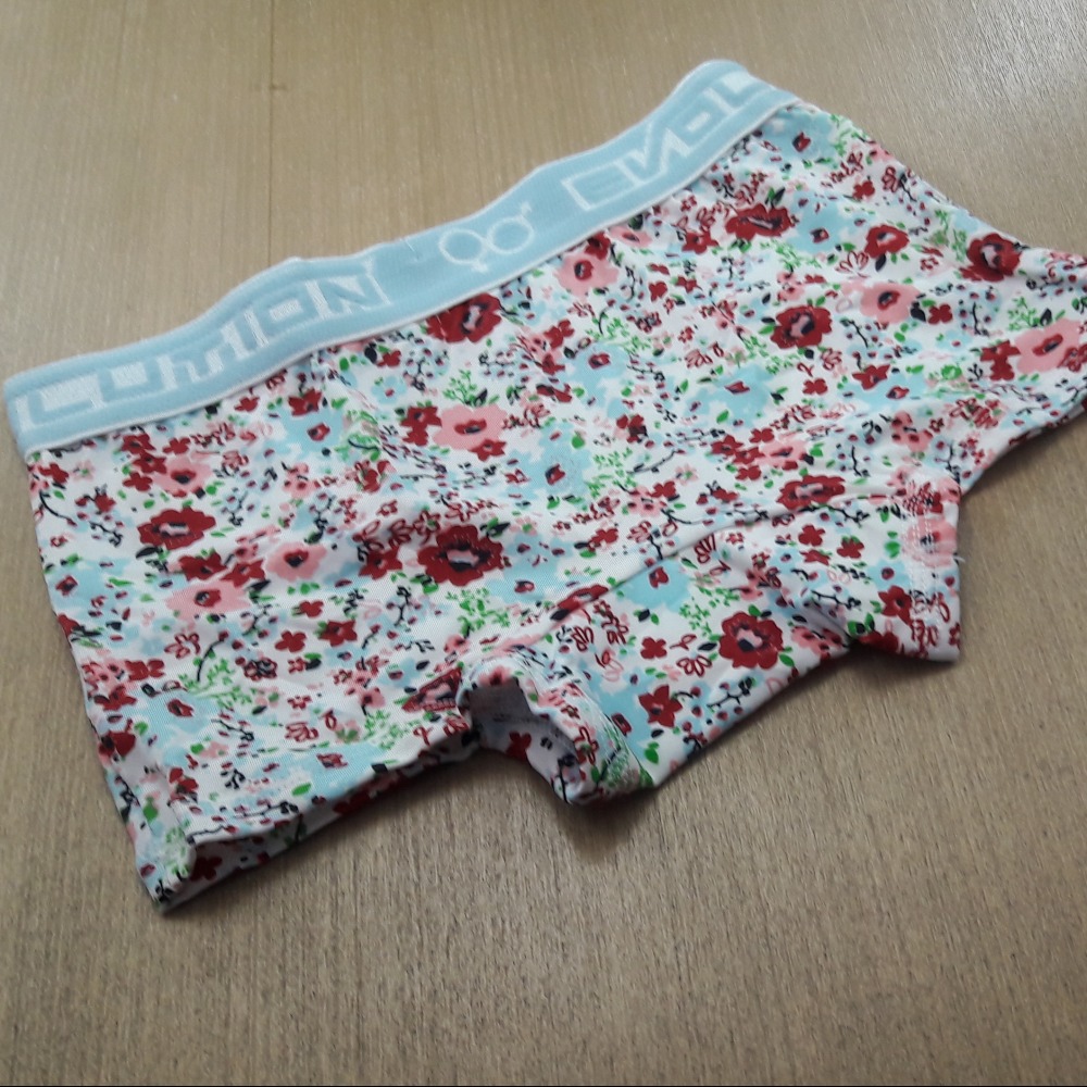 Boxer Feminina Juvenil Estampada Elstico Azul /Estampas Variadas