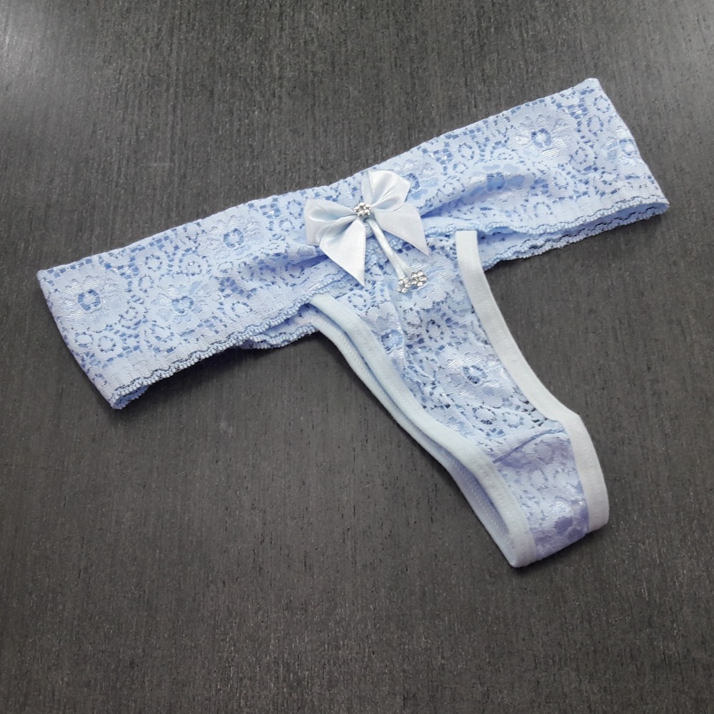 Tanga Cs Renda Azul Beb