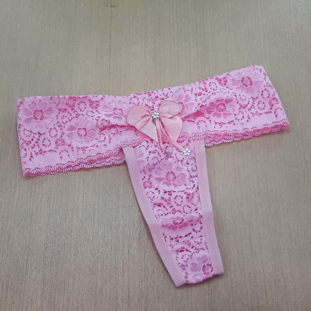 Tanga Cs Renda Rosa Hera