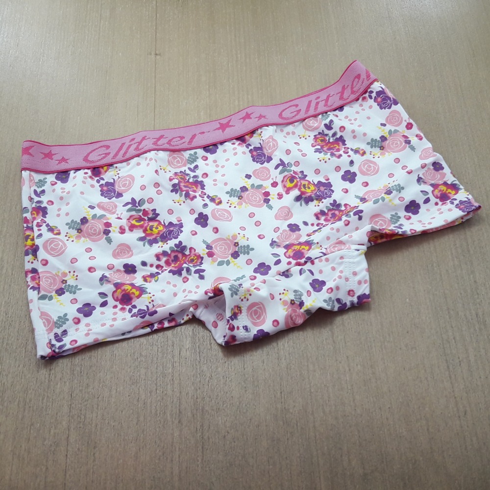 Boxer Feminina Juvenil Estampada Elstico Rosa Hera/ Estampas Variadas