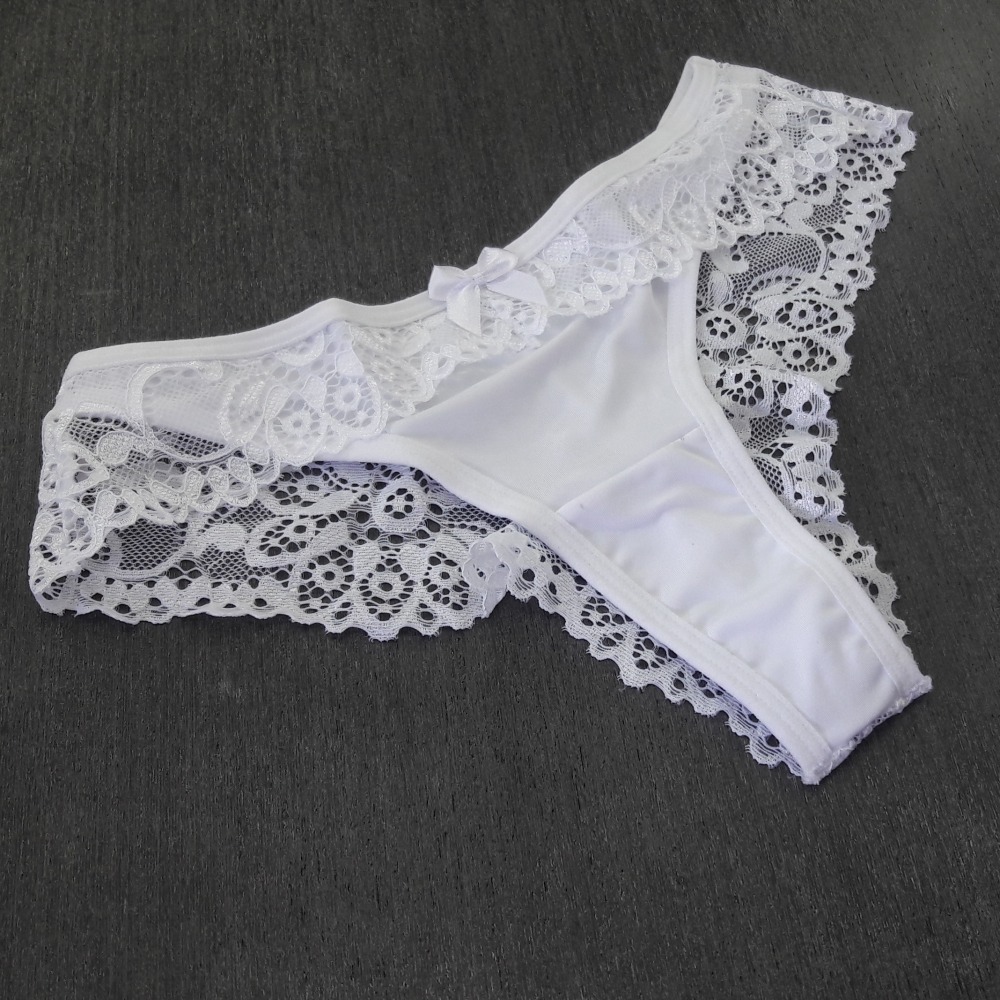 Tanga Detalhe Costas Renda Branco