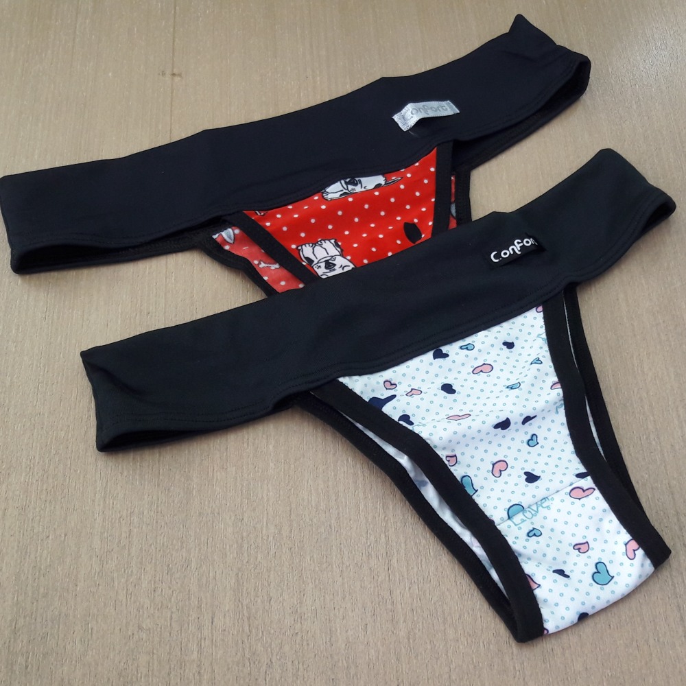 Tanga Conforto Cs Preto/Estampado