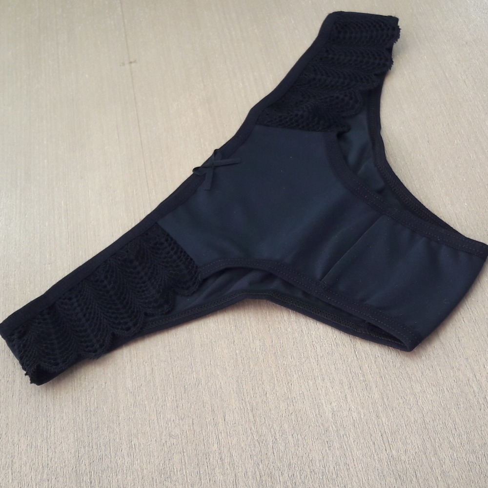Calcinha Básica Avulsa com Renda Preto Calcinha Básica Avulsa com Renda Preto