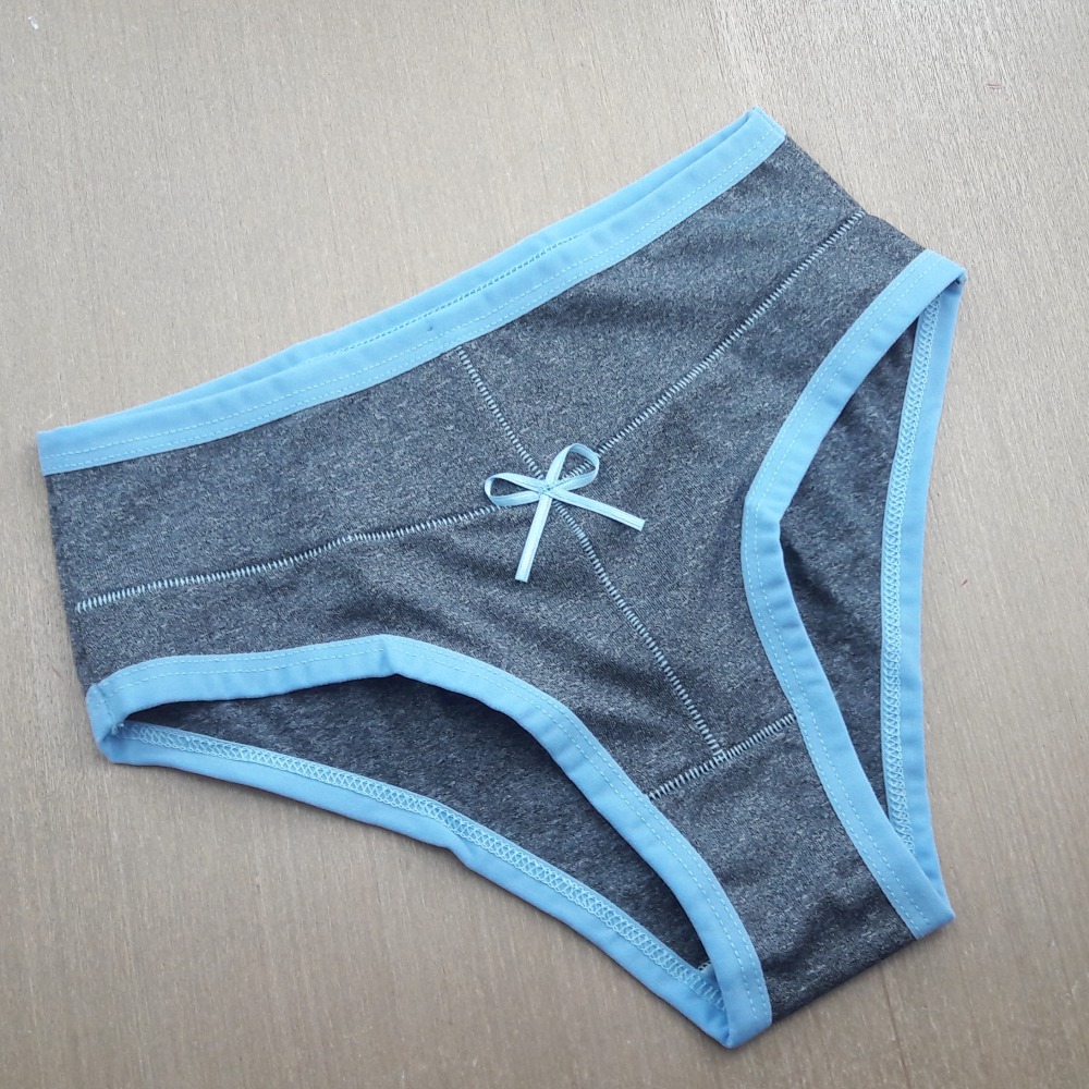 Calcinha Mescla Modelagem Conforto Azul Beb/Mescla