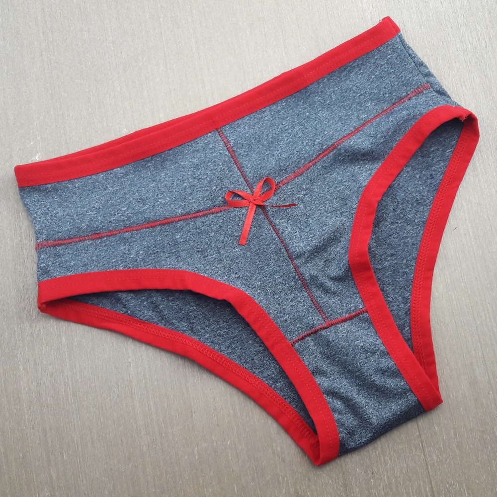 Calcinha Mescla Modelagem Conforto Vermelho/Mescla