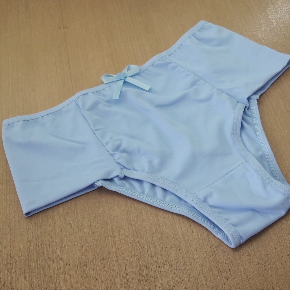 Tanga Pala Microfibra Lisa Azul Beb