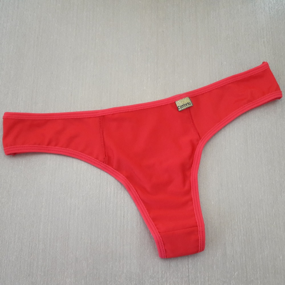 Tanga Calcinha Fio Dental Lisa Sensual Vermelho