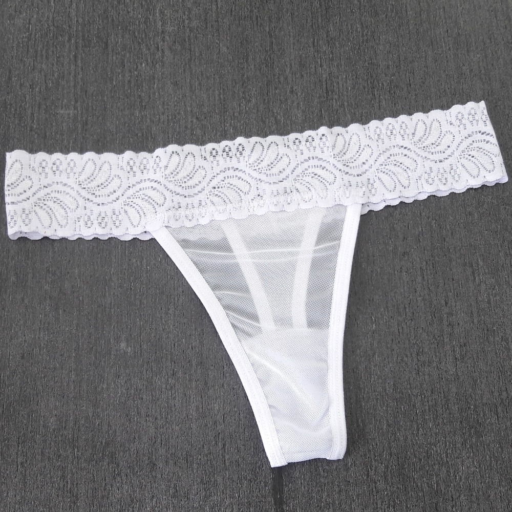 Tanga Sapequinha Fio Dental em Tule Branco