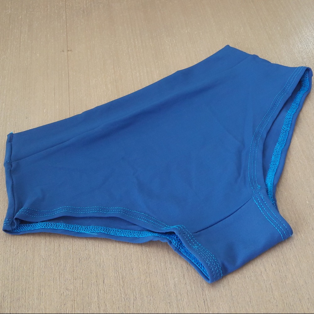 Calcinha Conforto Microfibra Lisa Azul Atalaia