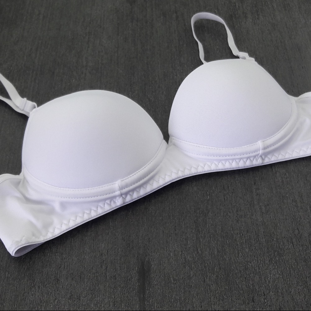 Sutiã Clássico Liso Com Bojo Branco Sutiã Clássico Liso Com Bojo Branco