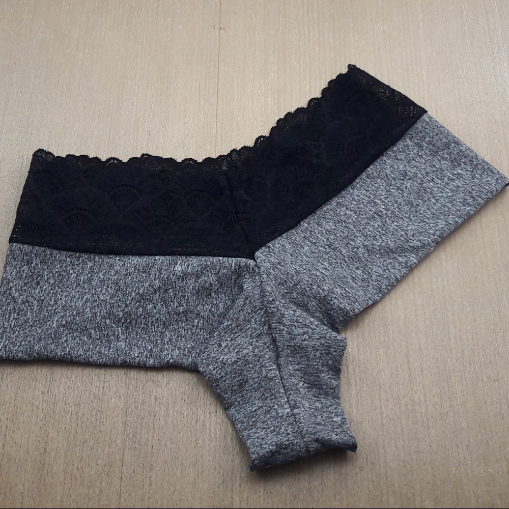 Calcinha Bibi Renda Preta/ Mescla
