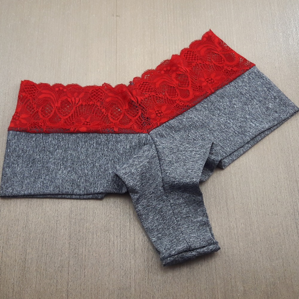 Calcinha Bibi Renda Vermelho/ Mescla