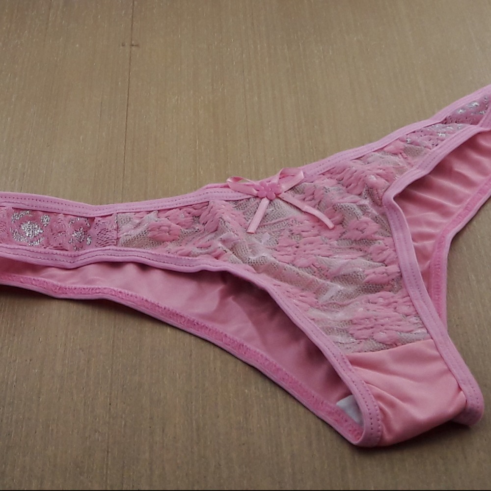 Tanga Giovana em Microfibra e Renda Rosa Hera