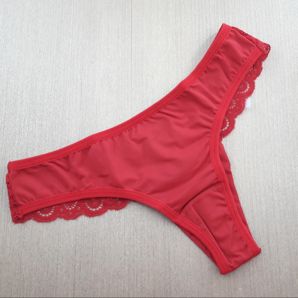 Fio Duplo Renda e Microfibra Rubi Fio Duplo Renda e Microfibra Rubi