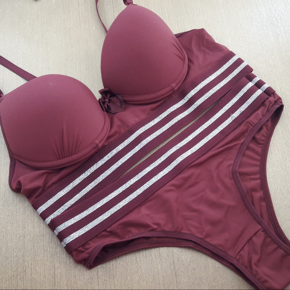 Conjunto Elstico Tricolor Vinho