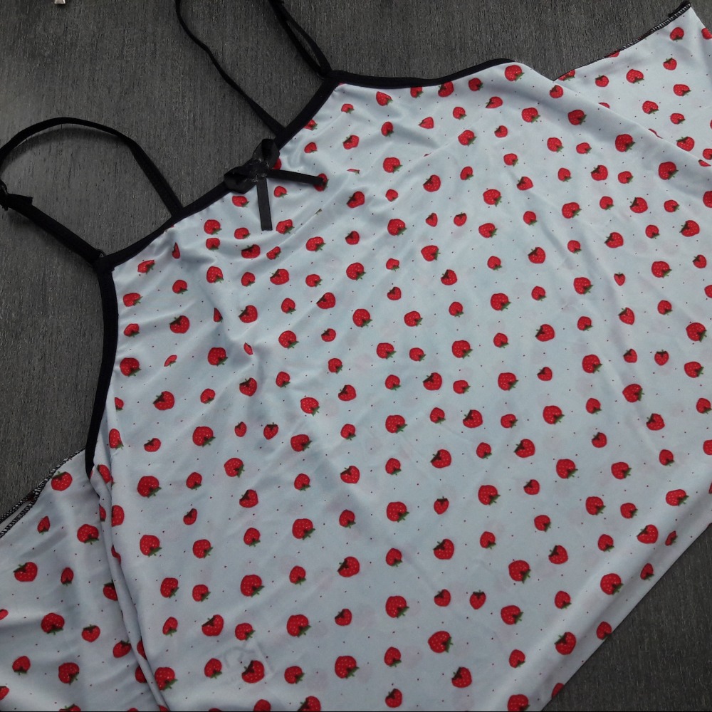 Camisola Confortvel Estampada Azul Beb/ Morango