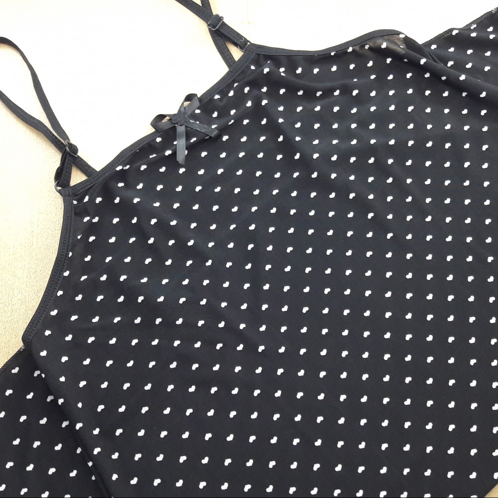 Camisola Confortvel Estampada Preto/ Corao