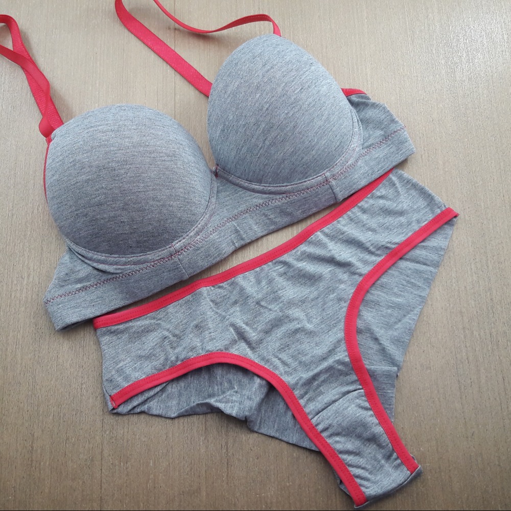 Conjunto Fio Duplo Any Viés Frutilly/ Mescla Conjunto Fio Duplo Any Viés Frutilly/ Mescla