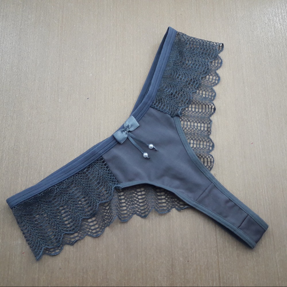 Tanga Fio Costas Rendada Chumbo