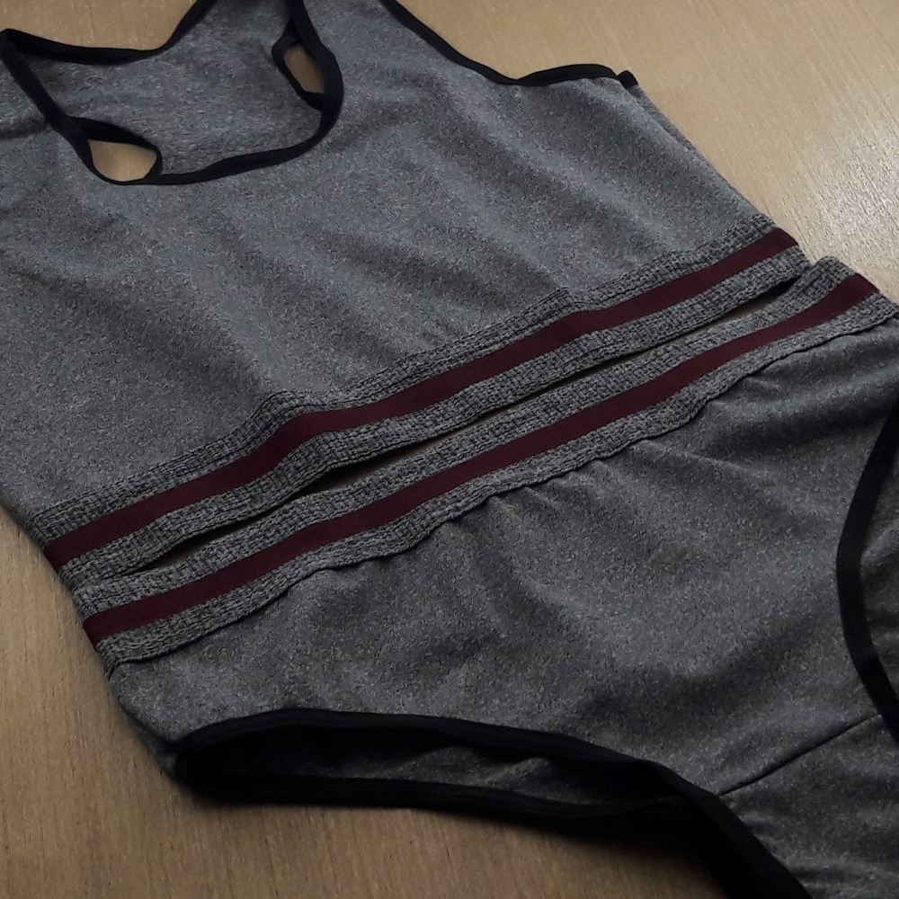 Conjunto Diva Elstico Vinho/ Mescla