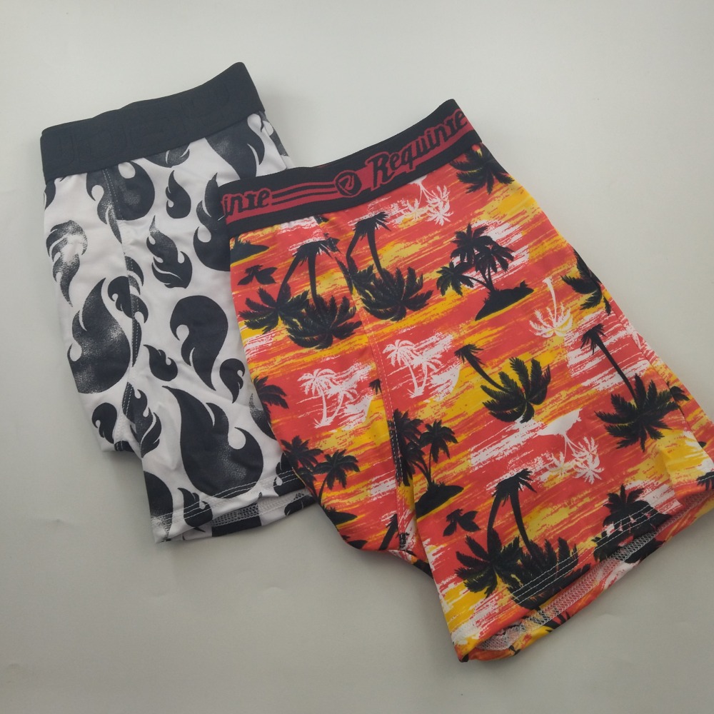 Cueca Boxer Estampada Comprida Elstico Preto/ Estampas Variadas