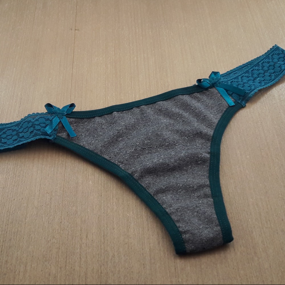 Tanga Letcia em Polister Mescla Vis Verde Pavo/Mescla