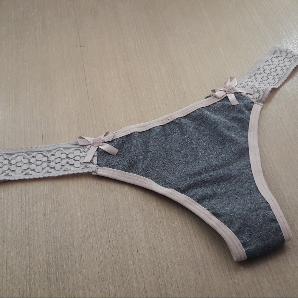 Tanga Letcia em Polister Mescla Vis Chocolate/Mescla