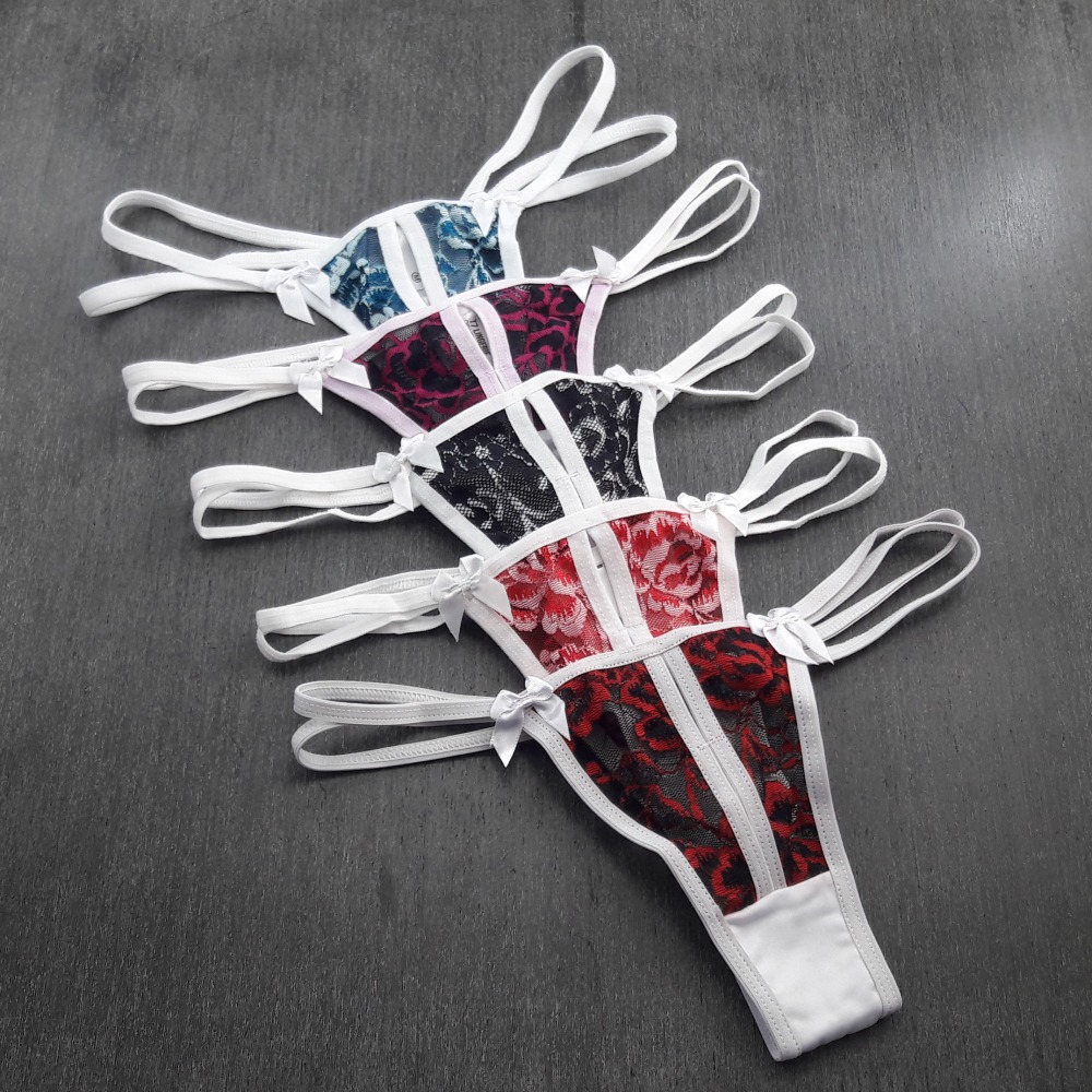 Tanga Tiras Laterais Vis Branco