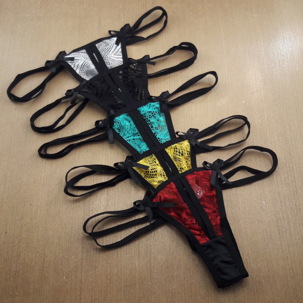 Tanga Tiras Laterais Vis Preto