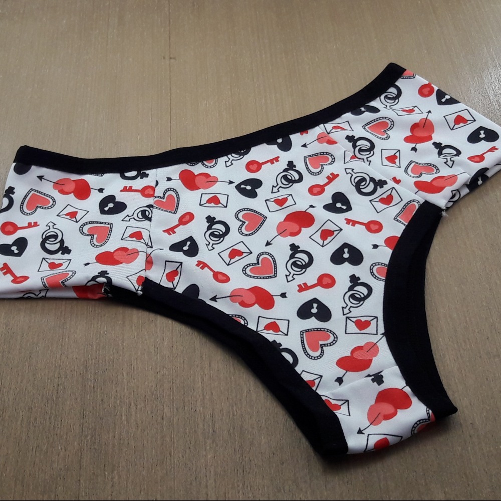 Calcinha Ana Microfibra Estampas Vis Preto/ Estampas Variadas