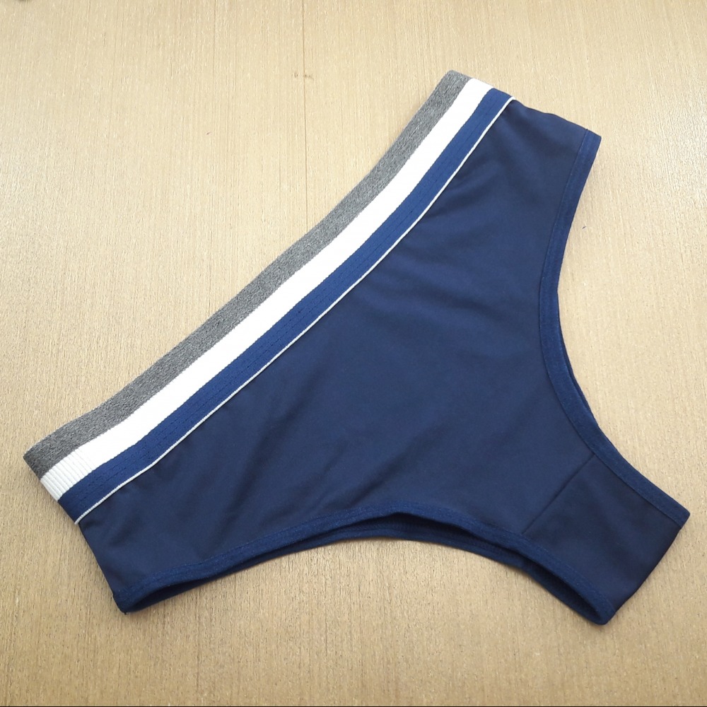 Cala Bsica Cs Elstico Tricolor Azul Marinho