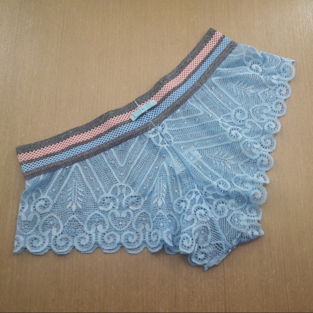 Calcinha Rendada Paola Azul Beb