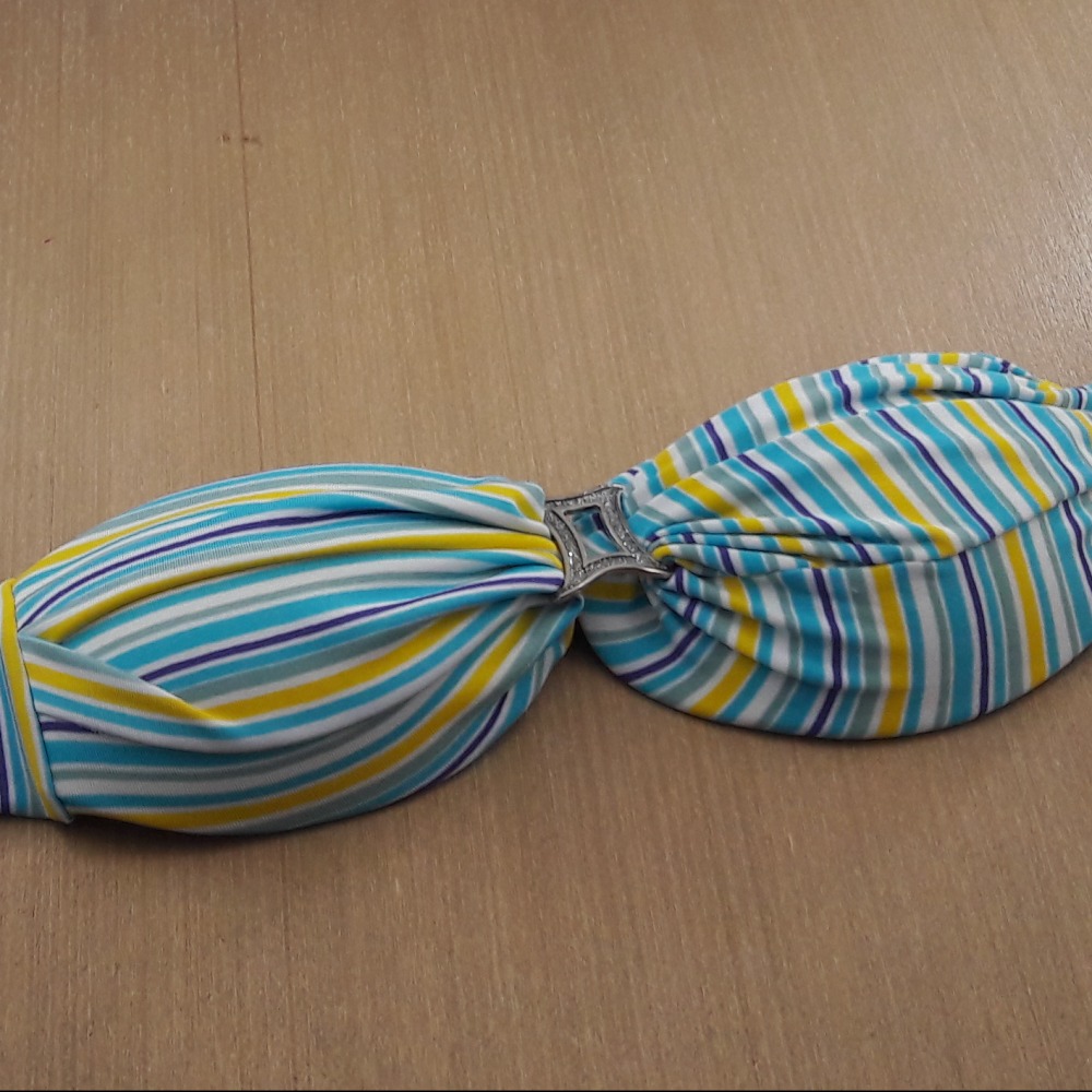 Top Bustiê com Bojo Azul/Amarelo/Roxo Top Bustiê com Bojo Azul/Amarelo/Roxo