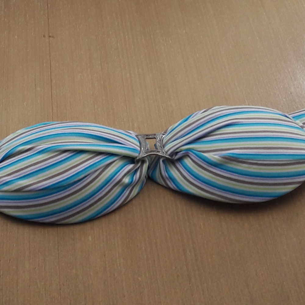 Top Bustiê com Bojo Azul/Verde/Marrom Top Bustiê com Bojo Azul/Verde/Marrom