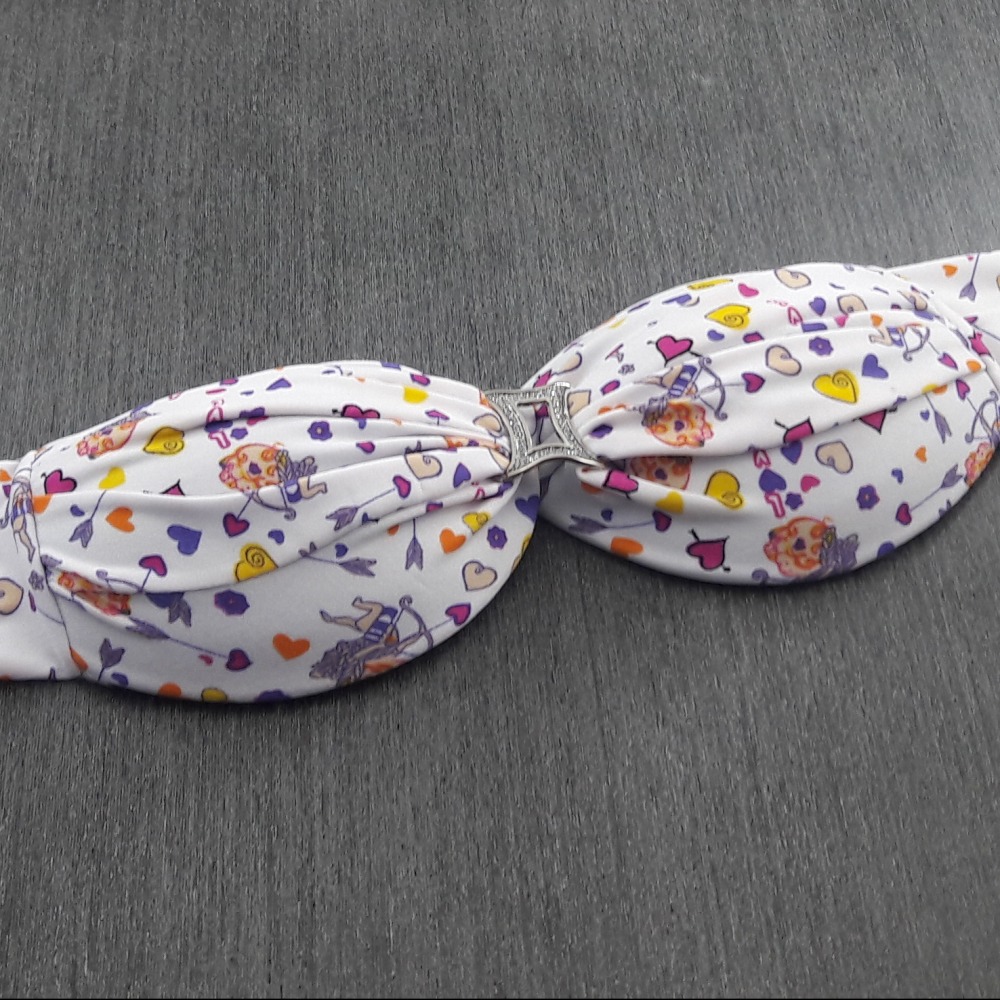 Top Bustiê com Bojo Branco Cupido Top Bustiê com Bojo Branco Cupido