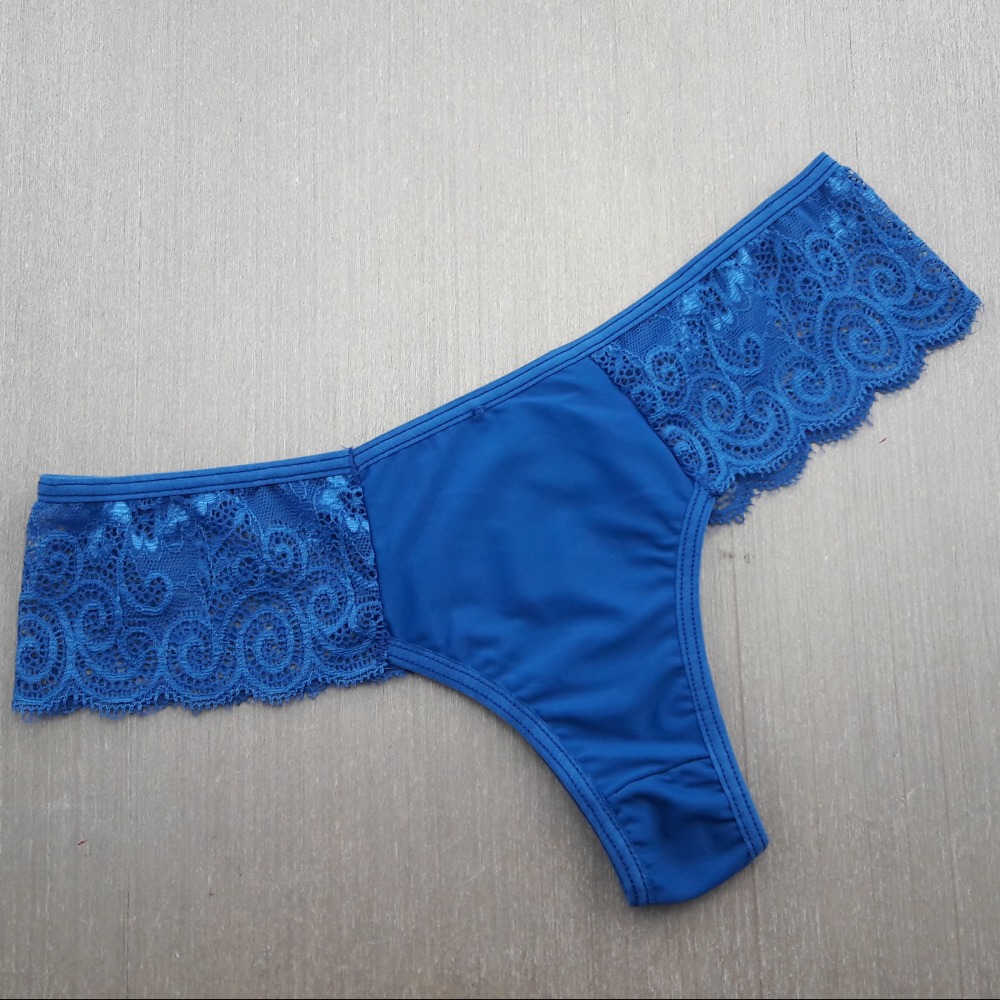 Calcinha com Renda Lateral Azul Atalaia